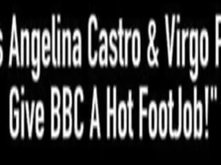 Bbws אנג'לינה castro & virgo peridot לתת bbc א נִפלָא footjob&excl;