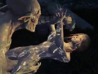 Skyrim χαριτωμένο inviting lara αναγκαστική με monsters